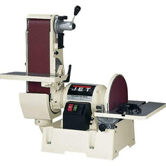 Jet - 48 Inch Long x 6 Inch Wide Belt, 12 Inch Diameter, Horizontal and Vertical Combination Sanding Machine - 2,500 Ft./min Belt Speed, 1-1/2 HP, Single Phase - Best Tool & Supply