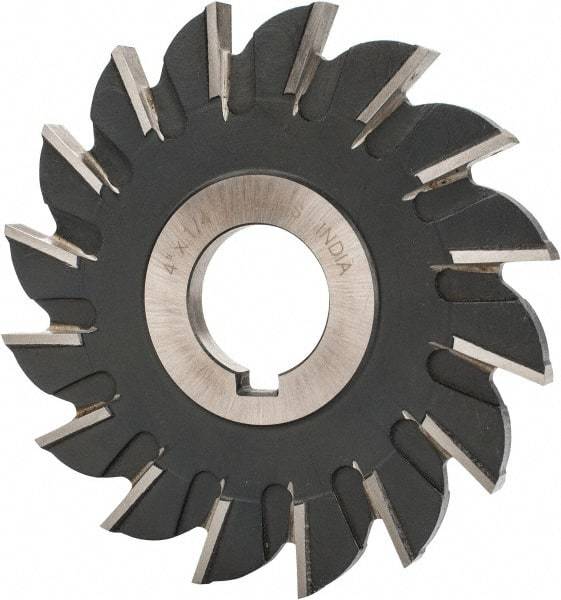 Value Collection - 16 Teeth, 4" Diam x 1/4" Width of Cut, High Speed Steel Side Milling Cutter - Straight Teeth, Uncoated - Best Tool & Supply