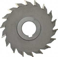 Value Collection - 16 Teeth, 4" Diam x 11/32" Width of Cut, High Speed Steel Side Milling Cutter - Straight Teeth, Uncoated - Best Tool & Supply