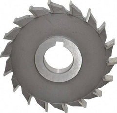 Value Collection - 16 Teeth, 4" Diam x 7/16" Width of Cut, High Speed Steel Side Milling Cutter - Straight Teeth, Uncoated - Best Tool & Supply