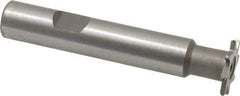 Whitney Tool Co. - 1/32" Radius, 1/16" Circle Diam, 3/4" Cutter Diam, Shank Connection, Convex Radius Cutter - 1/2" Shank Diam, 3" OAL, High Speed Steel, Uncoated, Profile Ground, 8 Teeth, Weldon Flat - Best Tool & Supply