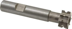 Whitney Tool Co. - 1/16" Radius, 1/8" Circle Diam, 3/4" Cutter Diam, 3/8" Cutting Width, Shank Connection, Concave Radius Cutter - 1/2" Shank Diam, 3" OAL, High Speed Steel, Uncoated, Profile Ground, 8 Teeth, Weldon Flat - Best Tool & Supply