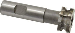 Whitney Tool Co. - 1/8" Radius, 1/4" Circle Diam, 1-1/4" Cutter Diam, 9/16" Cutting Width, Shank Connection, Concave Radius Cutter - 3/4" Shank Diam, 3-1/2" OAL, High Speed Steel, Uncoated, Profile Ground, 8 Teeth, Weldon Flat - Best Tool & Supply