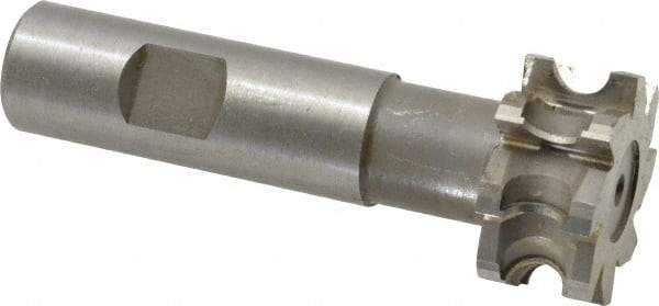 Whitney Tool Co. - 5/32" Radius, 5/16" Circle Diam, 1-5/16" Cutter Diam, 5/8" Cutting Width, Shank Connection, Concave Radius Cutter - 3/4" Shank Diam, 3-1/2" OAL, High Speed Steel, Uncoated, Profile Ground, 8 Teeth, Weldon Flat - Best Tool & Supply