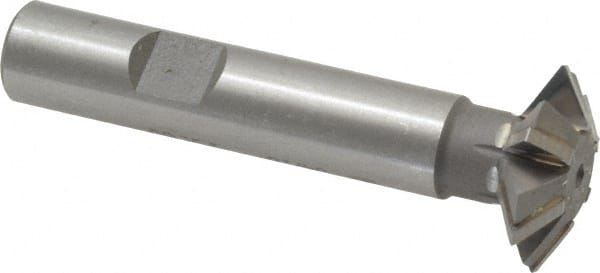 Whitney Tool Co. - 1° 1" Cut Diam, 5/16" Cut Width, 1/2" Shank, Carbide-Tipped Double-Angle Cutter - Best Tool & Supply