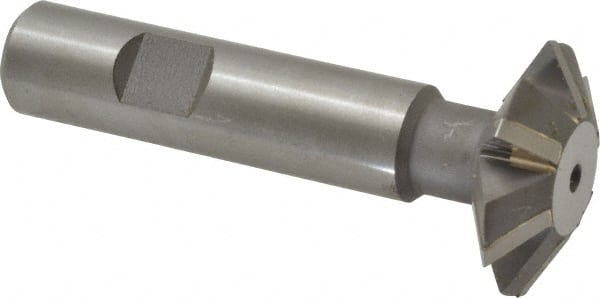 Whitney Tool Co. - 1-3/8° 1-3/8" Cut Diam, 7/16" Cut Width, 5/8" Shank, Carbide-Tipped Double-Angle Cutter - Best Tool & Supply