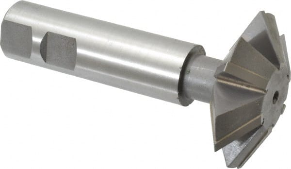 Whitney Tool Co. - 2-1/4° 2-1/4" Cut Diam, 3/4" Cut Width, 7/8" Shank, Carbide-Tipped Double-Angle Cutter - Best Tool & Supply