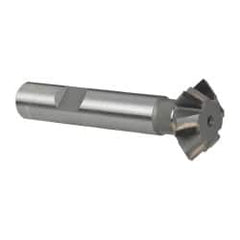 Whitney Tool Co. - 1° 1" Cut Diam, 3/8" Cut Width, 1/2" Shank, Carbide-Tipped Double-Angle Cutter - Best Tool & Supply