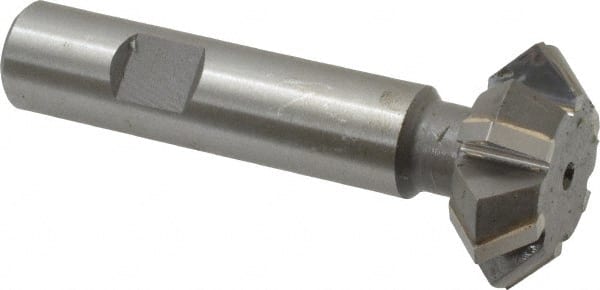 Whitney Tool Co. - 1-3/8° 1-3/8" Cut Diam, 1/2" Cut Width, 5/8" Shank, Carbide-Tipped Double-Angle Cutter - Best Tool & Supply