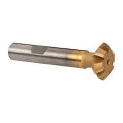 Whitney Tool Co. - 3/4° 3/4" Cut Diam, 1/4" Cut Width, 3/8" Shank, Carbide-Tipped Double-Angle Cutter - Best Tool & Supply