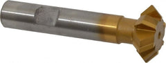 Whitney Tool Co. - 1° 1" Cut Diam, 3/8" Cut Width, 1/2" Shank, Carbide-Tipped Double-Angle Cutter - Best Tool & Supply