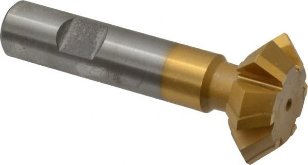 Whitney Tool Co. - 1-3/8° 1-3/8" Cut Diam, 1/2" Cut Width, 5/8" Shank, Carbide-Tipped Double-Angle Cutter - Best Tool & Supply