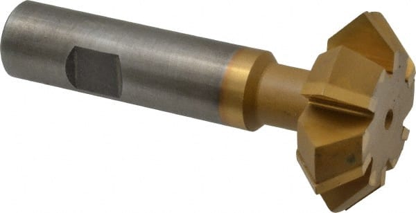 Whitney Tool Co. - 1-7/8° 1-7/8" Cut Diam, 5/8" Cut Width, 3/4" Shank, Carbide-Tipped Double-Angle Cutter - Best Tool & Supply