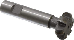 Whitney Tool Co. - 1/4" Radius, 1/2" Circle Diam, 1-1/2" Cutter Diam, Shank Connection, Convex Radius Cutter - 3/4" Shank Diam, 4" OAL, Carbide-Tipped, Uncoated, Profile Ground, 6 Teeth, Weldon Flat - Best Tool & Supply