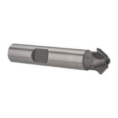 Whitney Tool Co. - 1/2" Diam x 1/8" Width of Cut, 45° Included Angle, Shank Connection, Carbide Tipped Single Angle Cutter - 3/8" Shank Diam, 2-1/8" Overall Length, Right Hand Cut, Uncoated - Best Tool & Supply