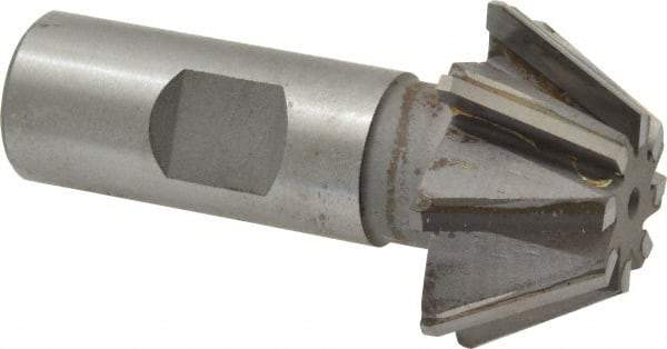 Whitney Tool Co. - 1-1/2" Diam x 5/8" Width of Cut, 60° Included Angle, Shank Connection, Carbide Tipped Single Angle Cutter - 3/4" Shank Diam, 2-3/4" Overall Length, Right Hand Cut, Uncoated - Best Tool & Supply