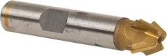 Whitney Tool Co. - 1/2" Diam x 7/32" Width of Cut, 60° Included Angle, Shank Connection, Carbide Tipped Single Angle Cutter - 3/8" Shank Diam, 2-1/8" Overall Length, Right Hand Cut, TiN Coated - Best Tool & Supply