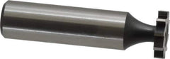 Interstate - 5/8" Diam x 1/8" Face Width, High Speed Steel, 8 Teeth, Shank Connection Woodruff Keyseat Cutter - Uncoated, 2-1/8" OAL x 1/2" Shank, Straight Teeth, ANSI 405, Old Standard 5 - Best Tool & Supply