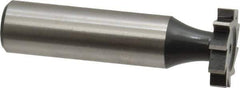 Interstate - 3/4" Diam x 5/32" Face Width, High Speed Steel, 10 Teeth, Shank Connection Woodruff Keyseat Cutter - Uncoated, 2-5/32" OAL x 1/2" Shank, Straight Teeth, ANSI 506, Old Standard 8 - Best Tool & Supply