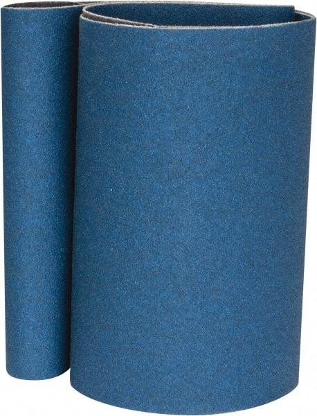 Norton - 4" Wide x 24" OAL, 120 Grit, Zirconia Alumina Abrasive Belt - Zirconia Alumina, Fine, Coated, Y Weighted Cloth Backing, Series 3X - Best Tool & Supply