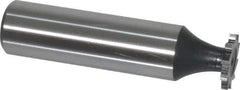 Interstate - 1/2" Diam x 1/16" Face Width, Cobalt, 10 Teeth, Shank Connection Woodruff Keyseat Cutter - Uncoated, 2-1/16" OAL x 1/2" Shank, Straight Teeth, ANSI 204, Old Standard 1 - Best Tool & Supply