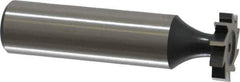 Interstate - 5/8" Diam x 1/8" Face Width, Cobalt, 8 Teeth, Shank Connection Woodruff Keyseat Cutter - Uncoated, 2-1/8" OAL x 1/2" Shank, Straight Teeth, ANSI 405, Old Standard 5 - Best Tool & Supply