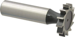 Interstate - 1" Diam x 3/16" Face Width, Cobalt, 12 Teeth, Shank Connection Woodruff Keyseat Cutter - Uncoated, 2-3/16" OAL x 1/2" Shank, Straight Teeth, ANSI 608, Old Standard 13 - Best Tool & Supply