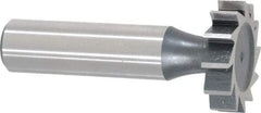 Interstate - 1" Diam x 1/4" Face Width, Cobalt, 12 Teeth, Shank Connection Woodruff Keyseat Cutter - Uncoated, 2-1/4" OAL x 1/2" Shank, Straight Teeth, ANSI 808, Old Standard 15 - Best Tool & Supply