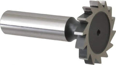 Interstate - 1-1/4" Diam x 3/16" Face Width, Cobalt, 14 Teeth, Shank Connection Woodruff Keyseat Cutter - Uncoated, 2-3/16" OAL x 1/2" Shank, Straight Teeth, ANSI 610, Old Standard 19 - Best Tool & Supply