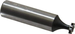 Interstate - 5/16" Diam x 1/16" Face Width, Cobalt, 8 Teeth, Shank Connection Woodruff Keyseat Cutter - Uncoated, 2-1/16" OAL x 1/2" Shank, Straight Teeth, ANSI 202-1/2, Old Standard 206 - Best Tool & Supply