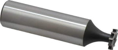 Interstate - 3/8" Diam x 1/16" Face Width, Cobalt, 6 Teeth, Shank Connection Woodruff Keyseat Cutter - Uncoated, 2-1/16" OAL x 1/2" Shank, Straight Teeth, ANSI 203, Old Standard 211 - Best Tool & Supply