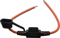 Ferraz Shawmut - 30 Amp AF2 Black Automotive Fuse Holder - 32 Volt, Orange #12 Wire - Best Tool & Supply