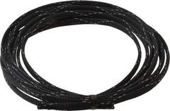 Techflex - Black/White Braided Expandable Cable Sleeve - 10' Coil Length, -103 to 257°F - Best Tool & Supply