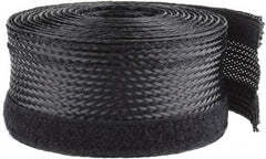 Techflex - Black Braided Cable Sleeve - 10' Coil Length, -103 to 257°F - Best Tool & Supply