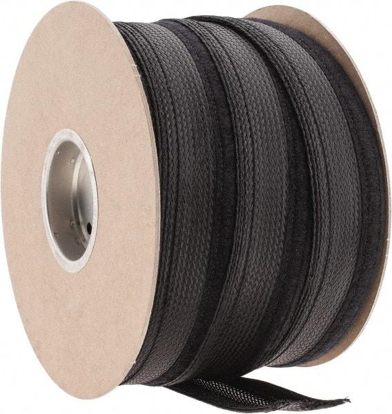 Techflex - Black Braided Cable Sleeve - 100' Coil Length, -103 to 257°F - Best Tool & Supply