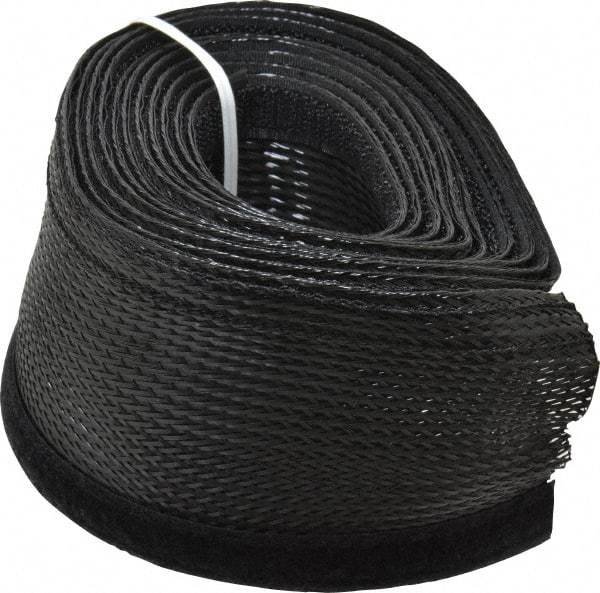 Techflex - Black Braided Cable Sleeve - 10' Coil Length, -103 to 257°F - Best Tool & Supply