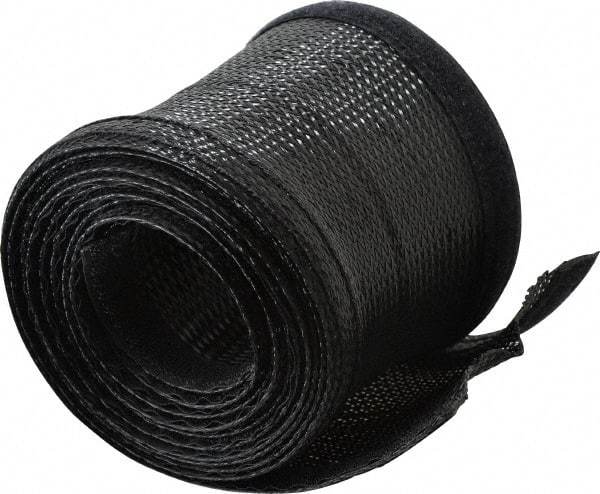 Techflex - Black Braided Cable Sleeve - 10' Coil Length, -103 to 257°F - Best Tool & Supply