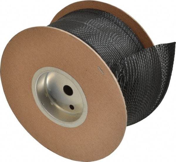 Techflex - Black Braided Cable Sleeve - 25' Coil Length, -103 to 257°F - Best Tool & Supply