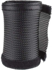 Techflex - Black Braided Cable Sleeve - 3' Coil Length, -103 to 257°F - Best Tool & Supply