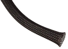 Techflex - Black Braided Expandable Cable Sleeve - 200' Coil Length, -103 to 257°F - Best Tool & Supply