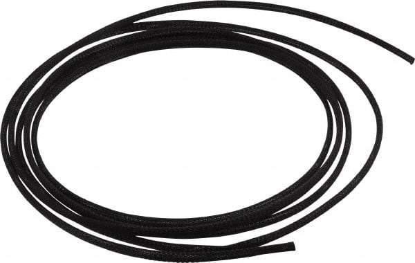 Techflex - Black Braided Expandable Cable Sleeve - 10' Coil Length, -103 to 257°F - Best Tool & Supply