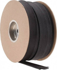 Techflex - Black Braided Expandable Cable Sleeve - 200' Coil Length, -103 to 257°F - Best Tool & Supply