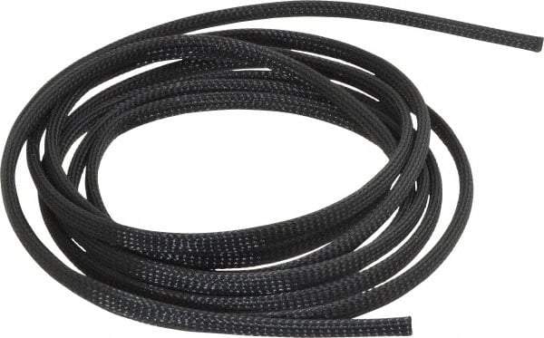 Techflex - Black Braided Expandable Cable Sleeve - 10' Coil Length, -103 to 257°F - Best Tool & Supply