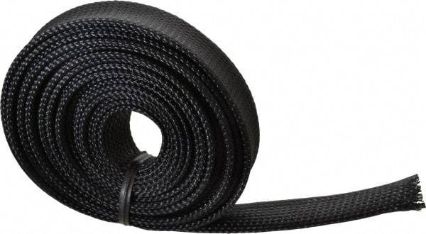 Techflex - Black Braided Expandable Cable Sleeve - 10' Coil Length, -103 to 257°F - Best Tool & Supply