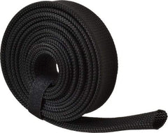 Techflex - Black Braided Expandable Cable Sleeve - 10' Coil Length, -103 to 257°F - Best Tool & Supply