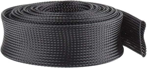 Techflex - Black Braided Expandable Cable Sleeve - 10' Coil Length, -103 to 257°F - Best Tool & Supply