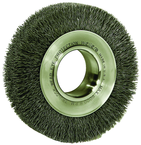 6" - Diameter Wide Face Crimped Wire Wheel; .0118" Stainless Steel Fill; 2" Arbor Hole - Best Tool & Supply