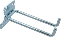 Triton - 3/16" Diam, 4" Long Double Arm Pegboard Hook - 4-3/8" Projection, 90° Bend, 3/4" Bend Length, Steel - Best Tool & Supply