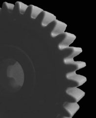 Made in USA - 48 Pitch, 0.708" Pitch Diam, 3/4" OD, 34 Tooth Spur Gear - 1/8" Face Width, 3/16" Bore Diam, 35/64" Hub Diam, 20° Pressure Angle, Acetal - Best Tool & Supply