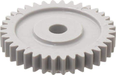 Made in USA - 24 Pitch, 1-1/2" Pitch Diam, 1.583" OD, 36 Tooth Spur Gear - 1/4" Face Width, 1/4" Bore Diam, 5/8" Hub Diam, 20° Pressure Angle, Acetal - Best Tool & Supply